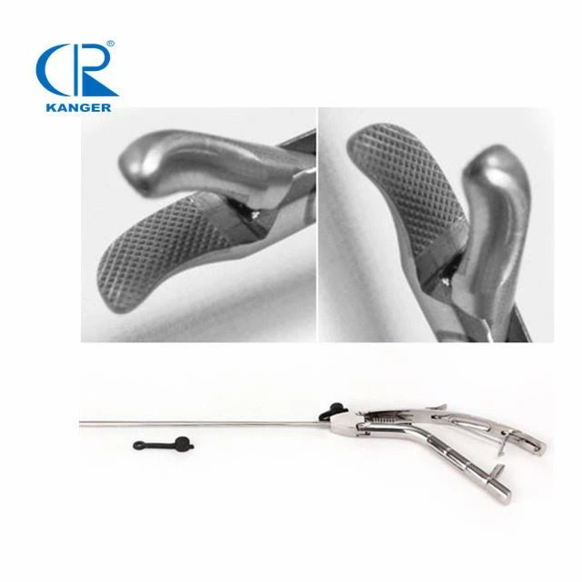 Needle Holder Gun Type 5mmX330 Laparoscopy curved jaw